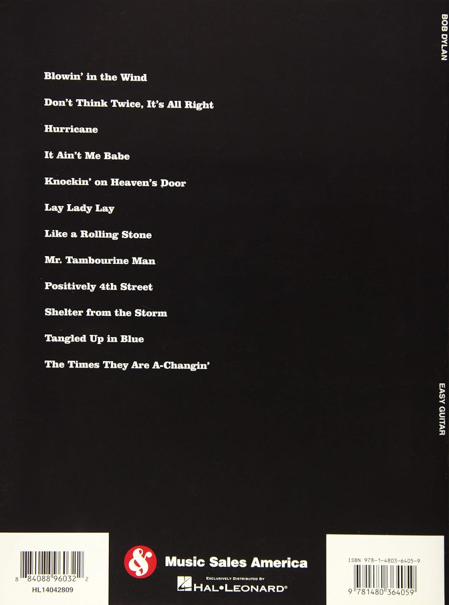 Bob Dylan Easy Guitar Notes & Tab