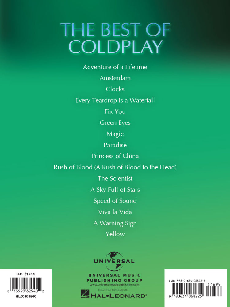 The Best of Coldplay for Easy Piano Second Edition