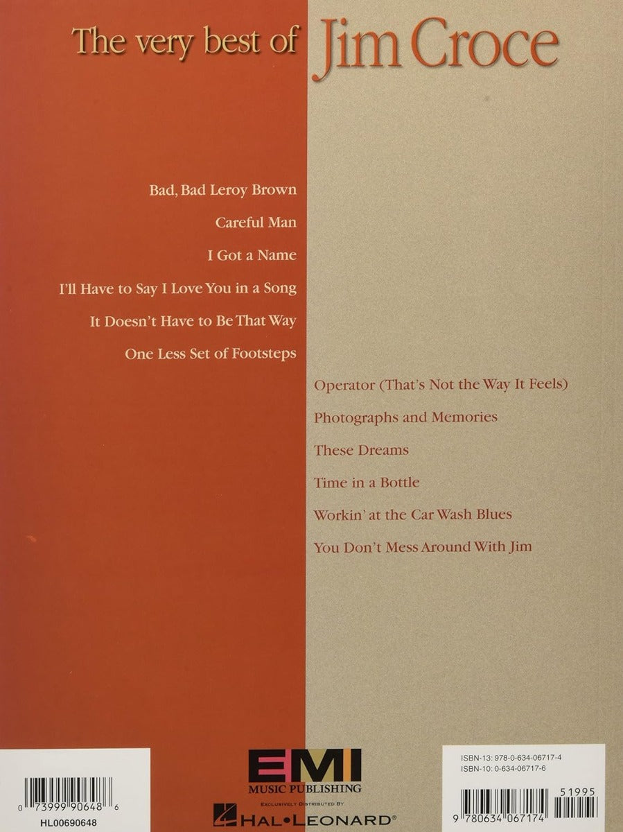 The Very Best Of Jim Croce Guitar Tab RV