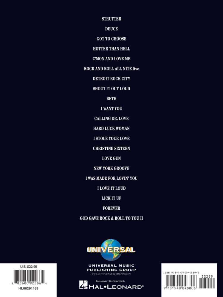 The Very Best of Kiss Recorded Version Guitar Tab
