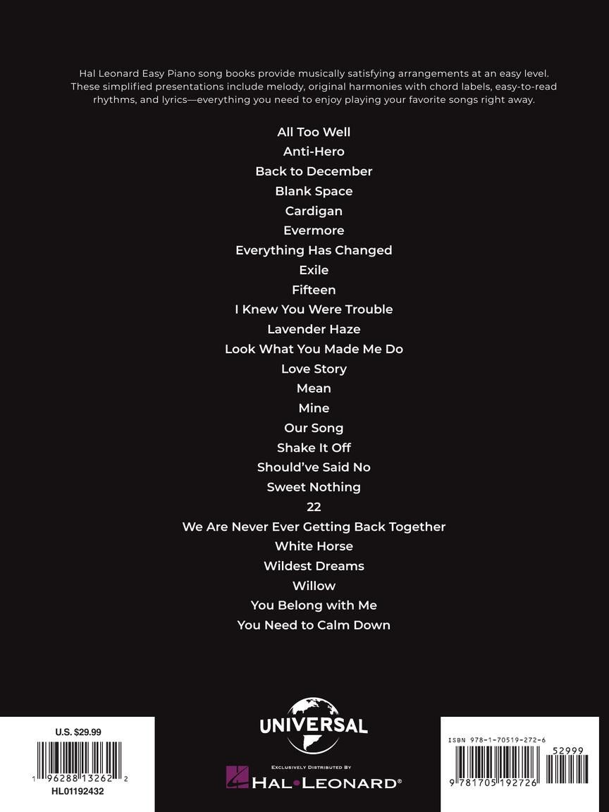 Taylor Swift Easy Piano Anthology