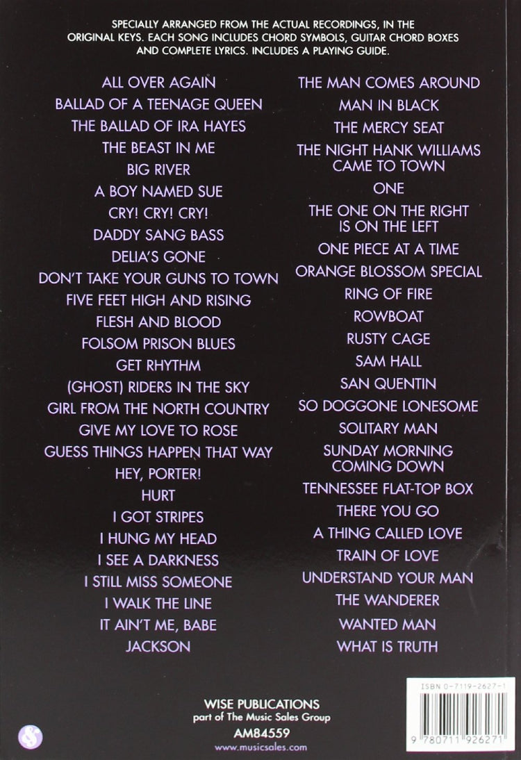 Johnny Cash Chord Songbook Lyrics/Chords