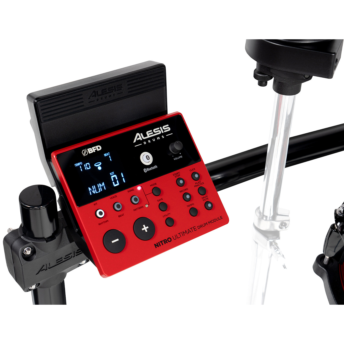 Alesis Nitro Ultimate 9-Piece E-Kit Movable Hi-Hat and Bluetooth Electronic Drum Kit