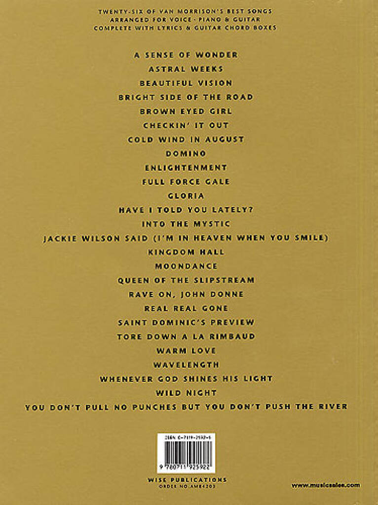 Van Morrison Anthology PVG