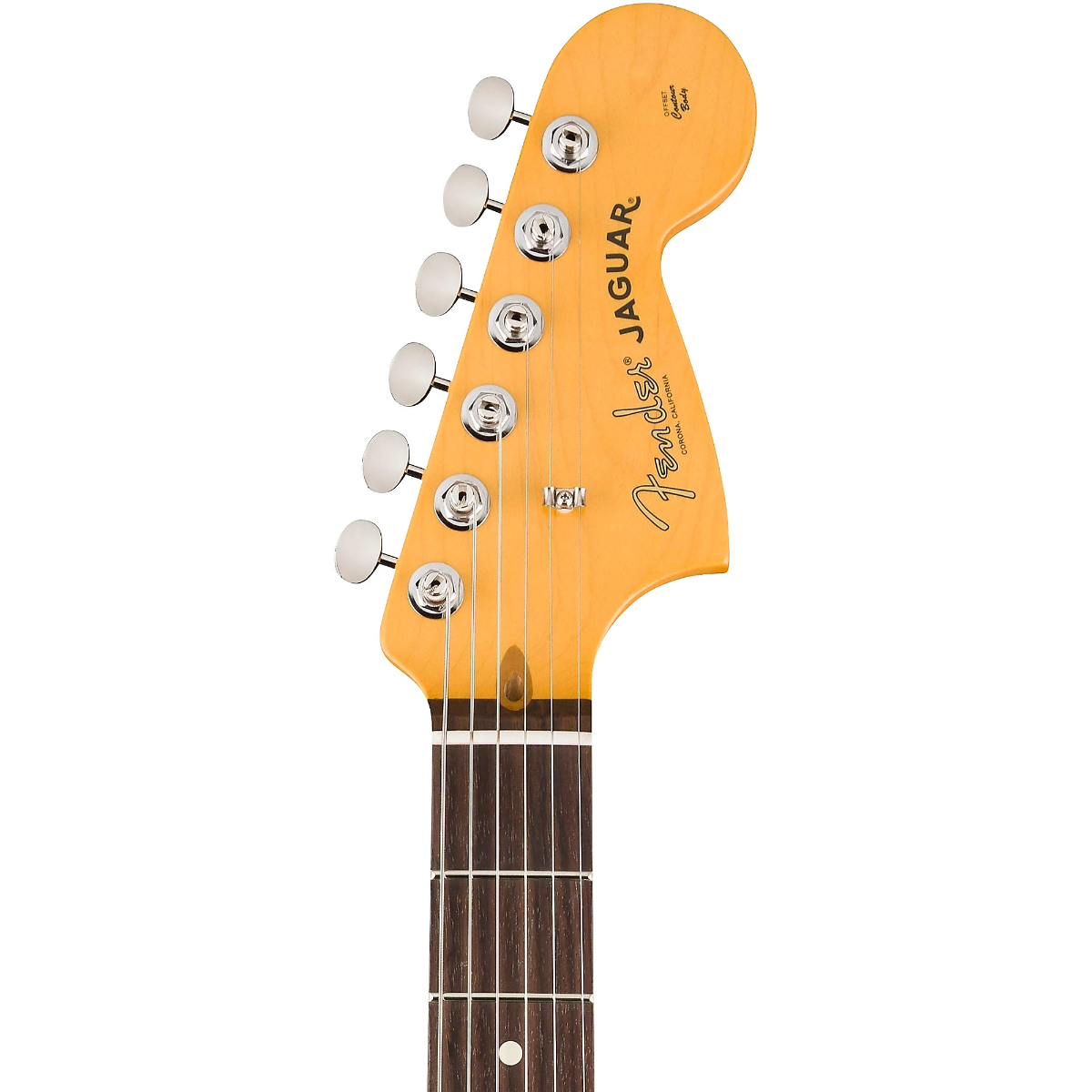 Fender American Professional Classic Jaguar Electric Guitar, Rosewood Fingerboard in Faded Firemist Gold