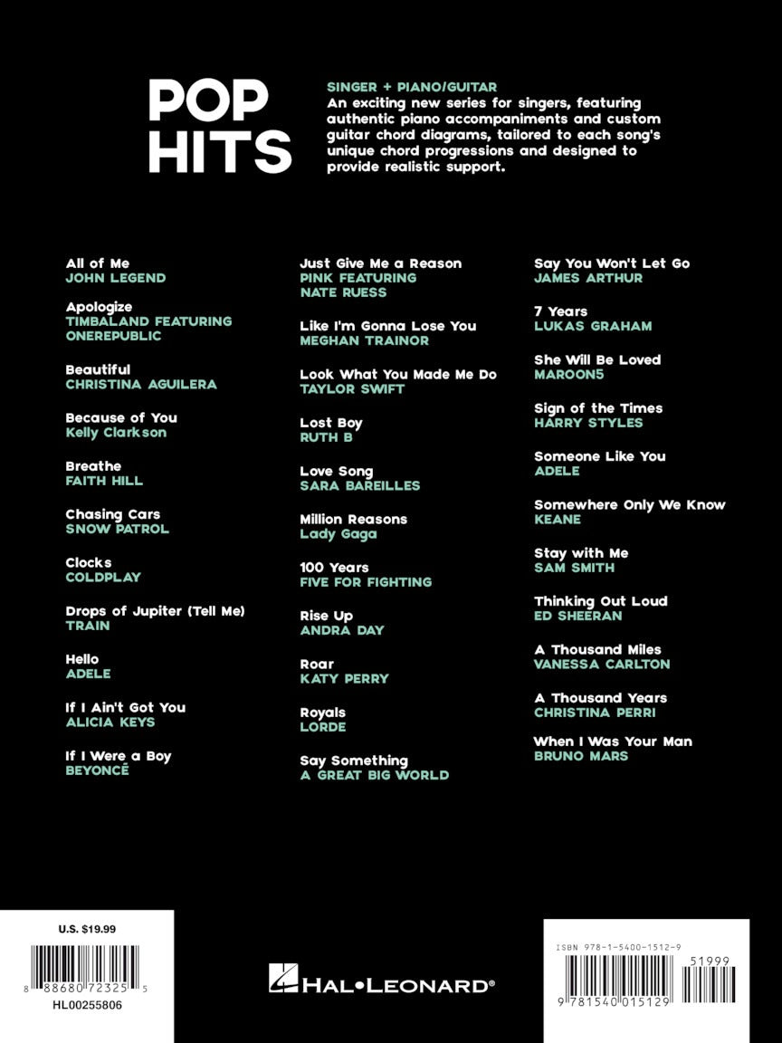 Pop Hits Vocal Sheet PVG