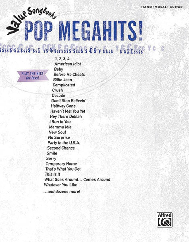 Pop Megahits! Value Songbooks Series PVG