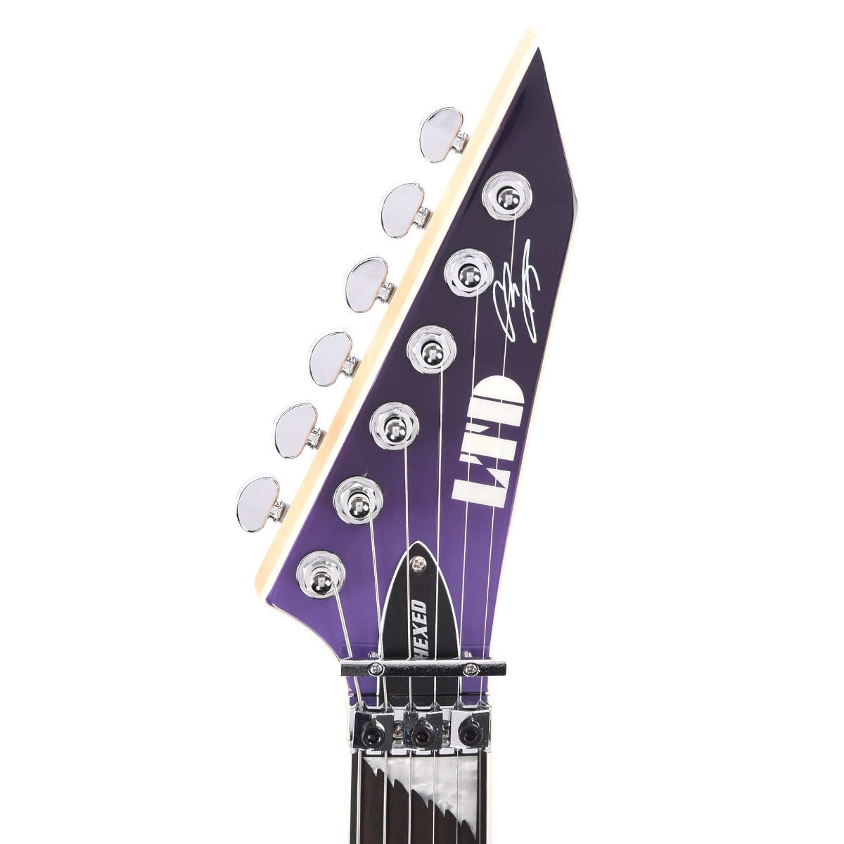 ESP LTD Alexi Hexed in Purple Fade Pinstripes