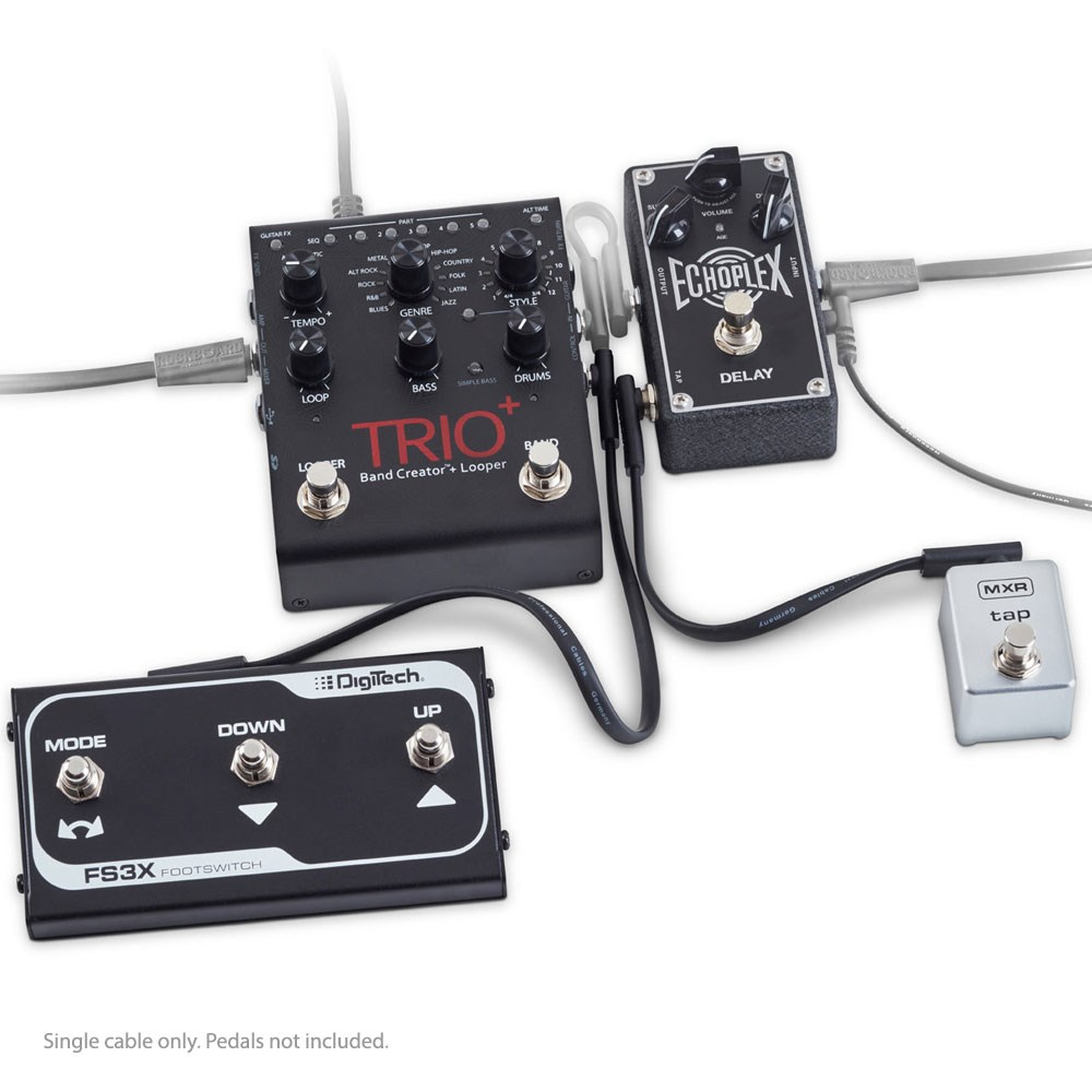 Warwick RockBoard 15cm Flat TRS Cable in Black