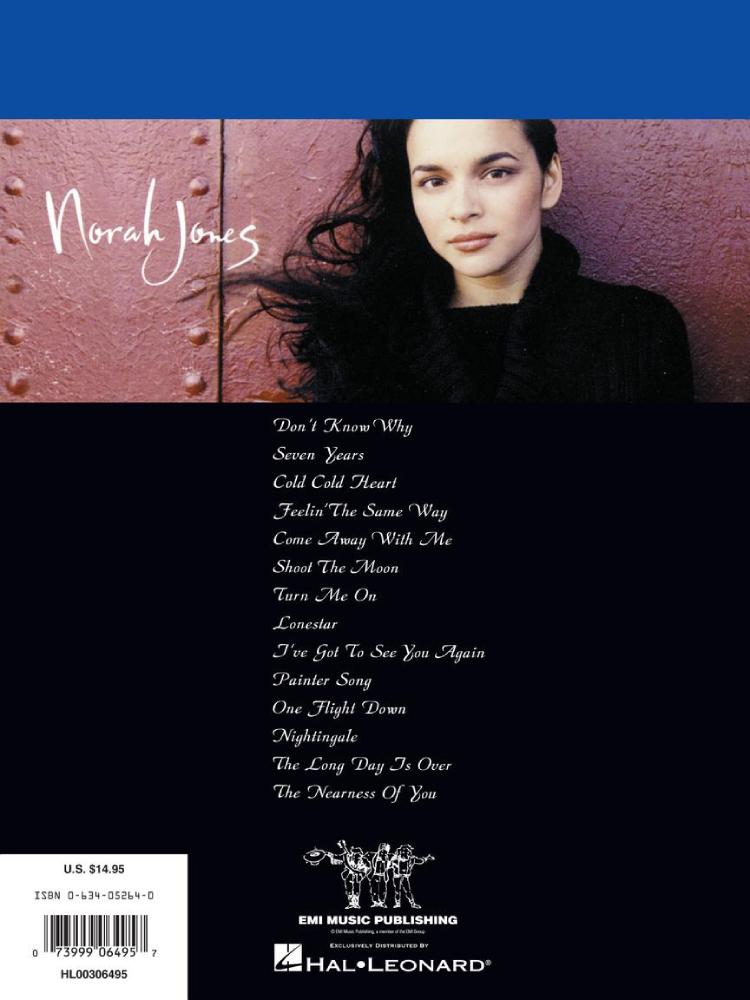 Norah Jones Come Away with Me PVG