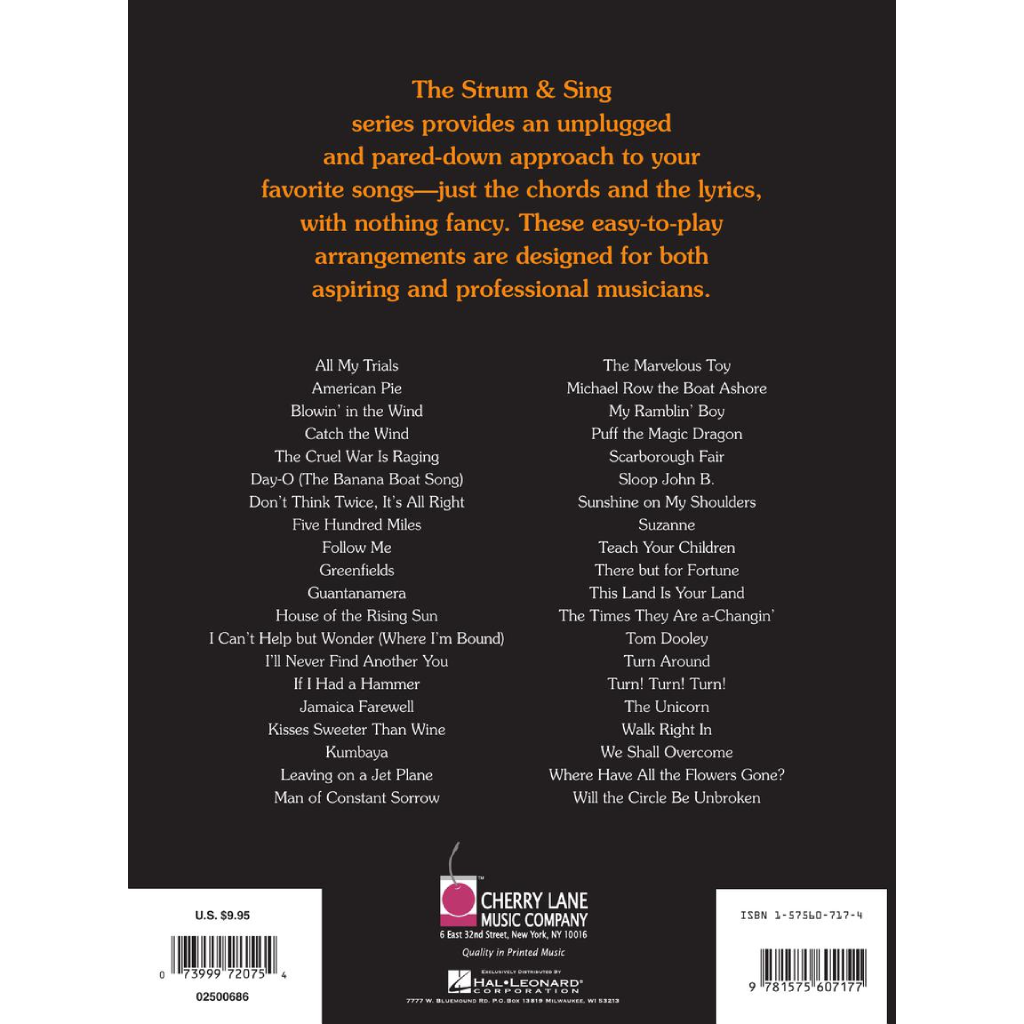 Campfire Folk Songs Strum & Sing Guitar Chords and Lyrics