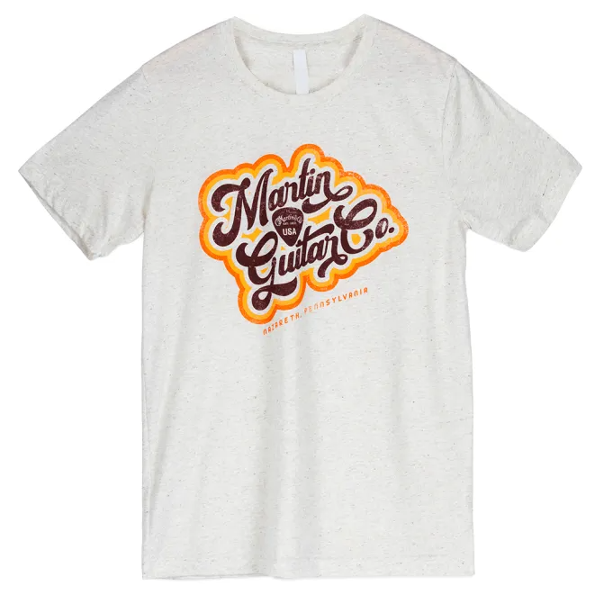 Martin Retro Logo Large Tee in Oatmeal