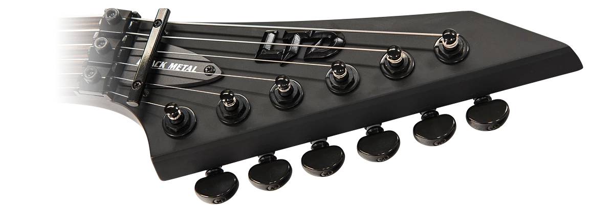 ESP LTD M-1000 Black Metal Electric Guitar in Black Satin