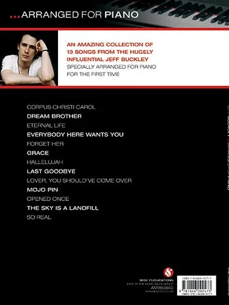 Jeff Buckley Arranged For Piano