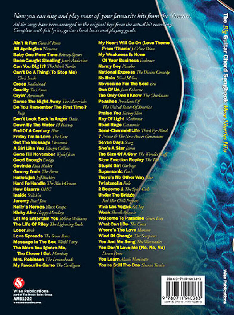 The Big Guitar Chord Songbook More Nineties Hits
