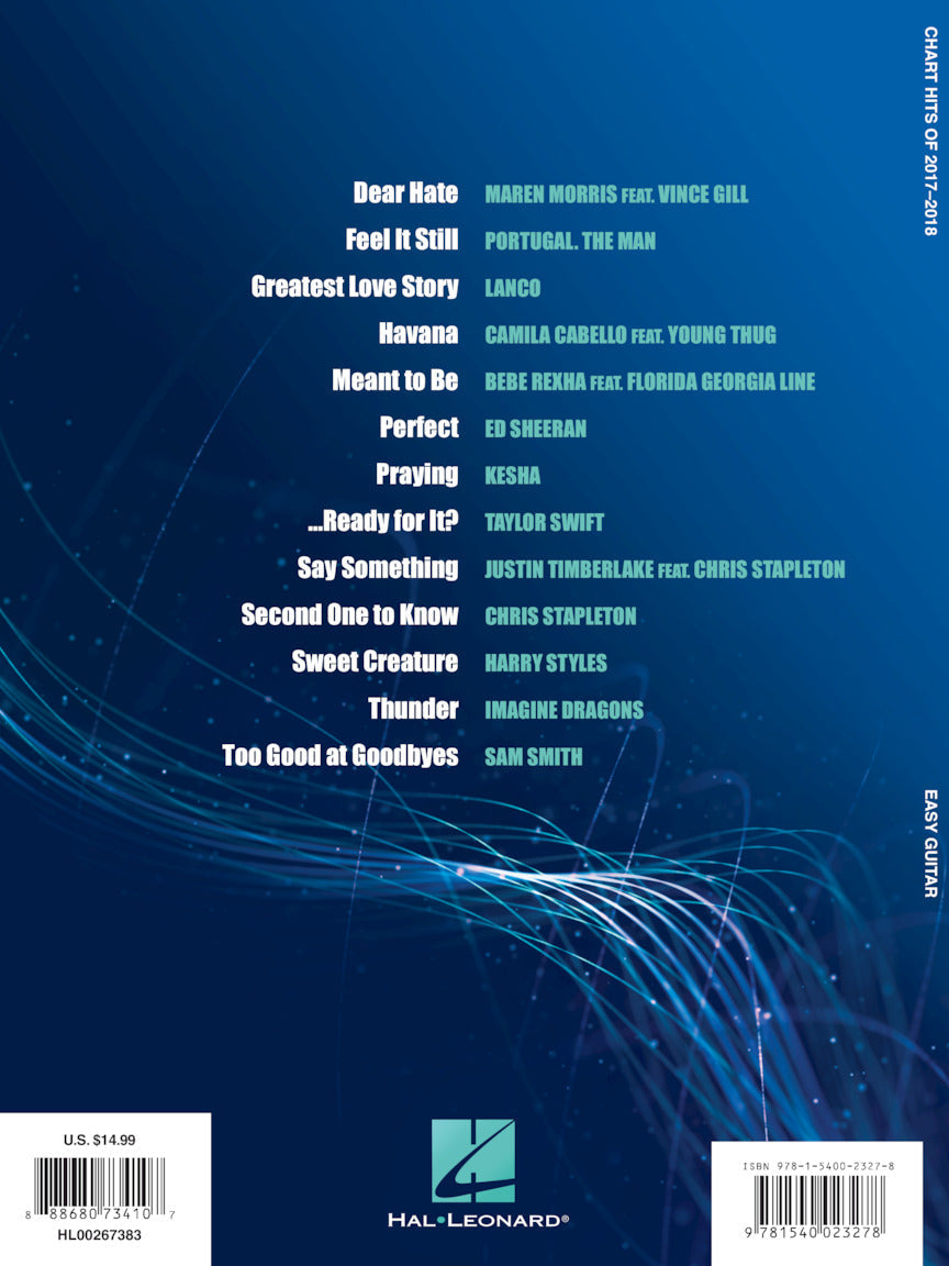 Chart Hits Of 2017-2018 Easy Guitar Notes And Tab