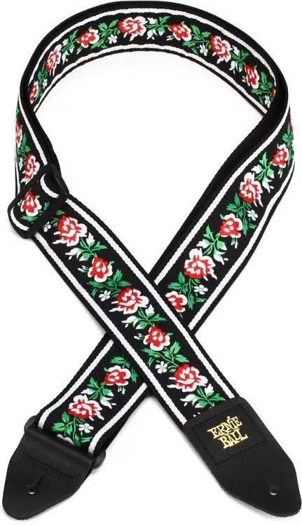Ernie Ball Classis Jacquard Guitar Or Bass Strap in Winter Rose