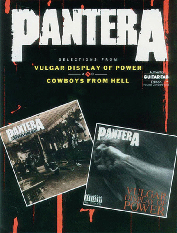 Pantera Vulgar Display of Power and Cowboys from Hell Recorded Version Guitar Tab
