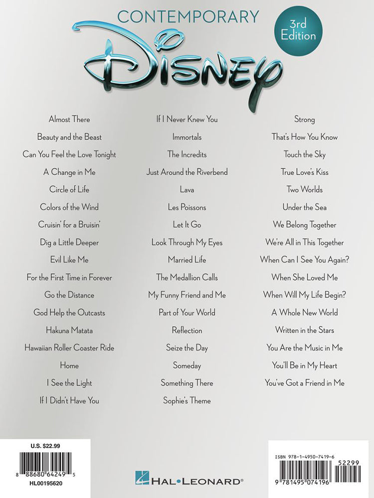Contemporary Disney 50 Favorite Songs 3rd Edition
