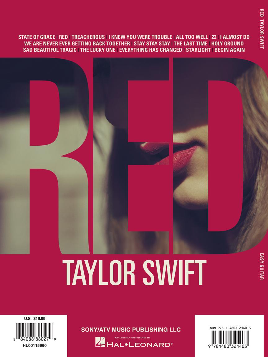 Taylor Swift Red Easy Guitar Notes & Tab