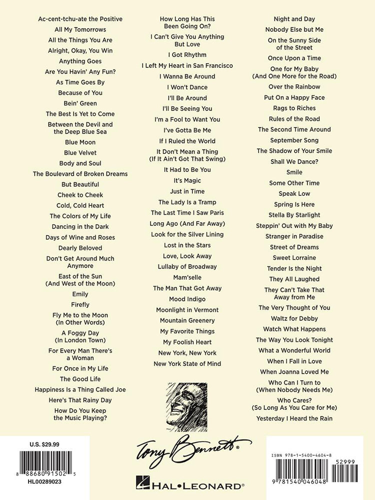 Tony Bennett Sheet Music Anthology PVG