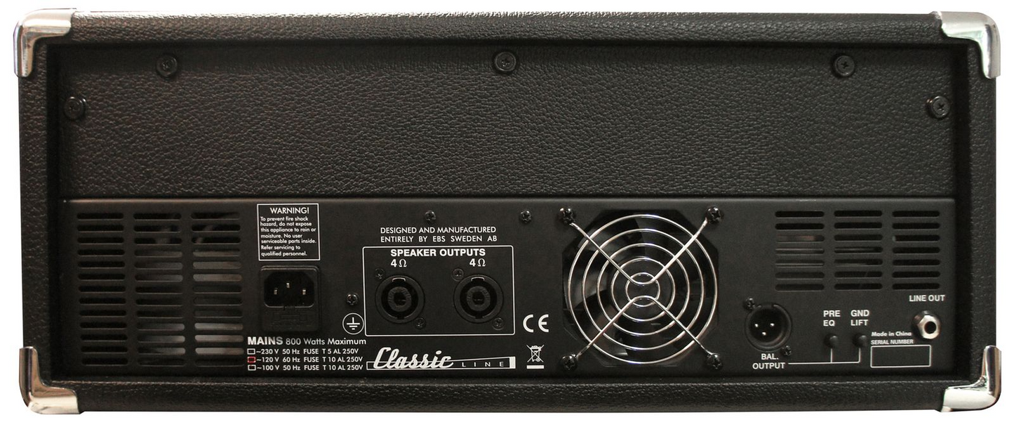 EBS Classic 500 Solid State 500W Bass Amp Head