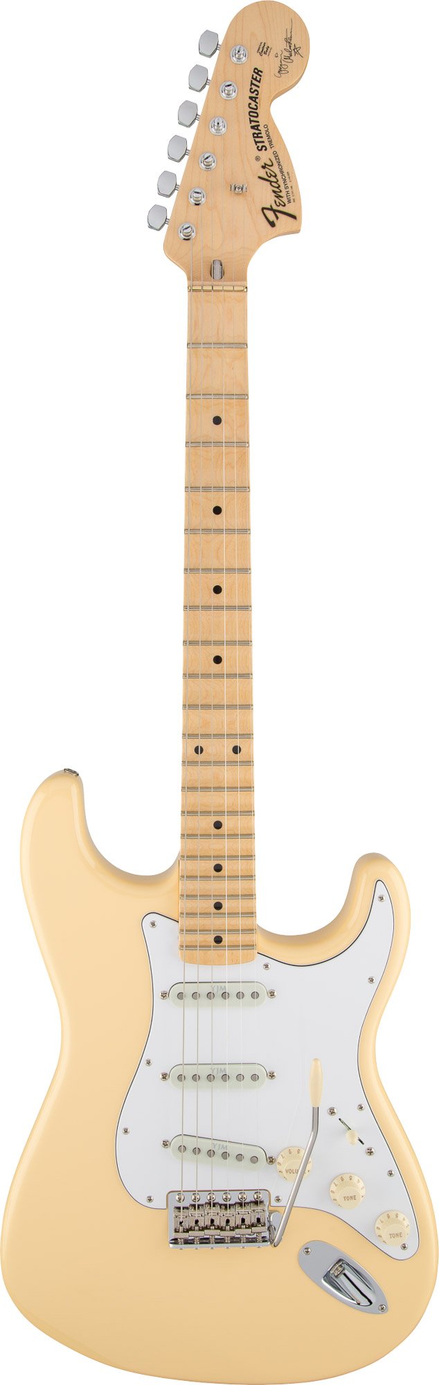 Fender Yngwie Malmsteen Stratocaster, Scalloped Maple Fingerboard in Vintage White