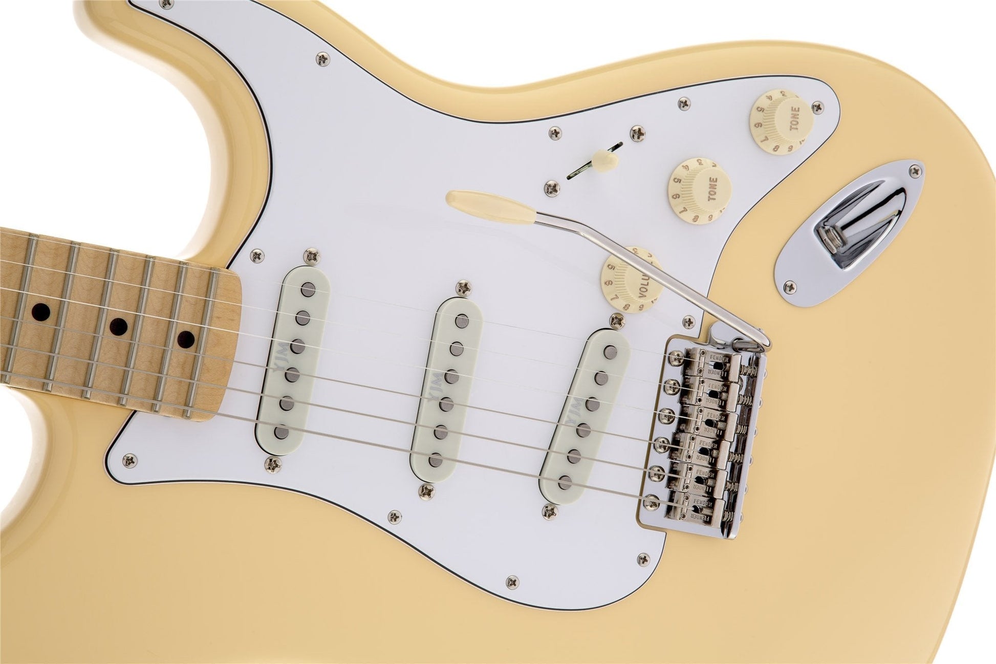Fender Yngwie Malmsteen Stratocaster, Scalloped Maple Fingerboard in Vintage White