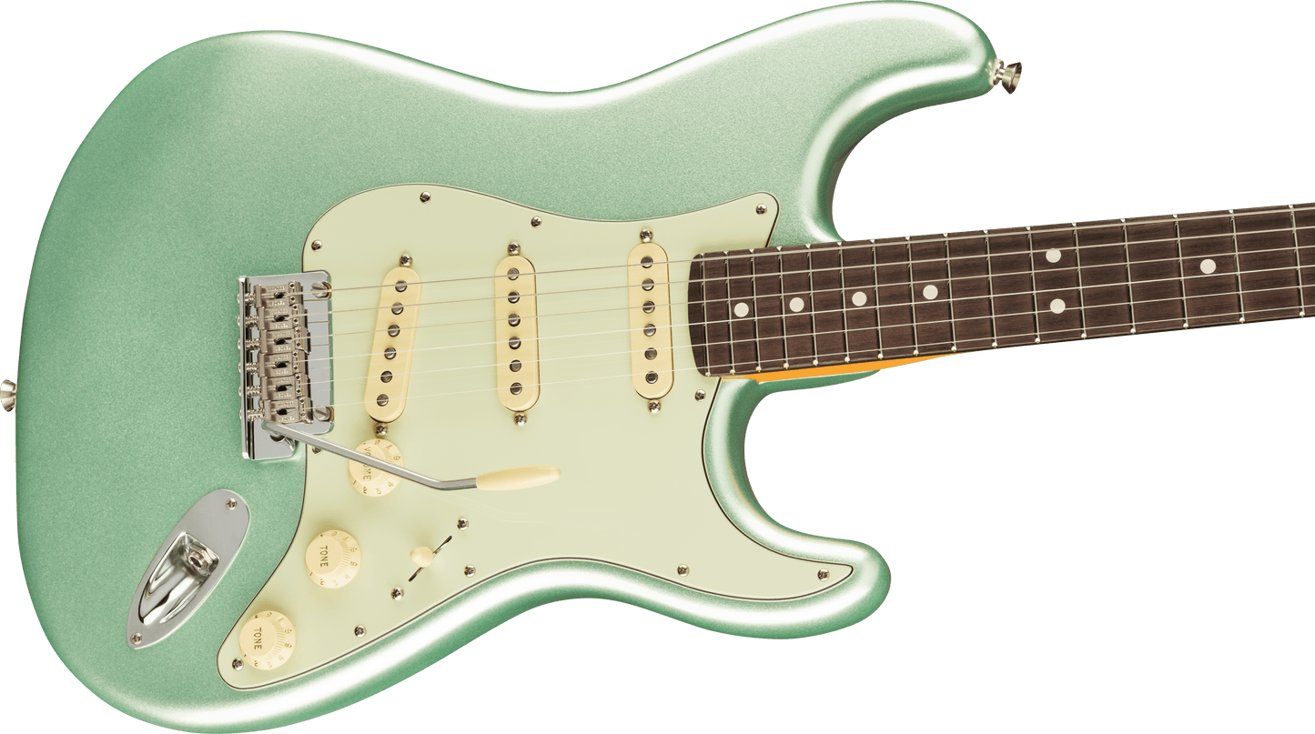 Fender American Professional II Stratocaster, Rosewood Fingerboard in Mystic Surf Green
