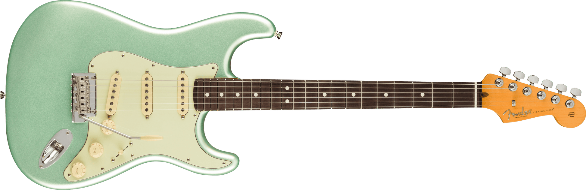 Fender American Professional II Stratocaster, Rosewood Fingerboard in Mystic Surf Green