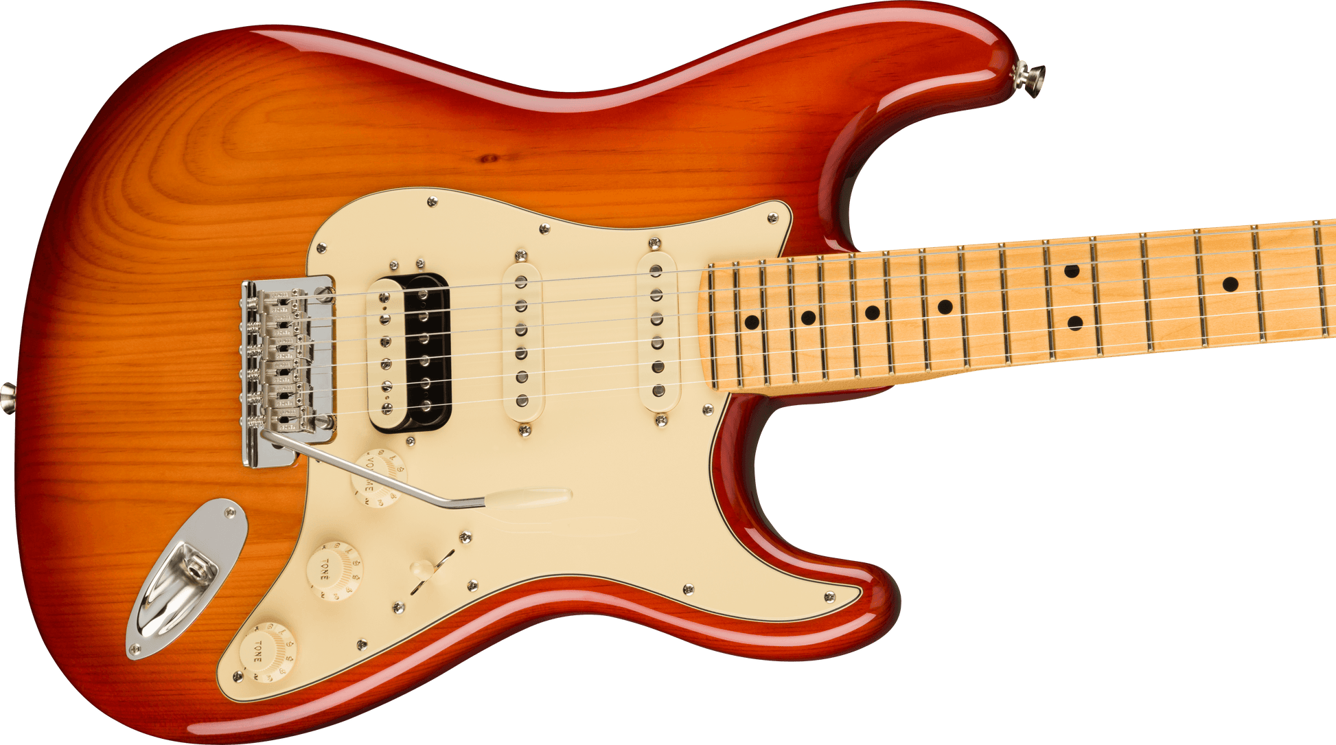 Fender American Professional II Stratocaster® HSS, Maple Fingerboard in Sienna Sunburst
