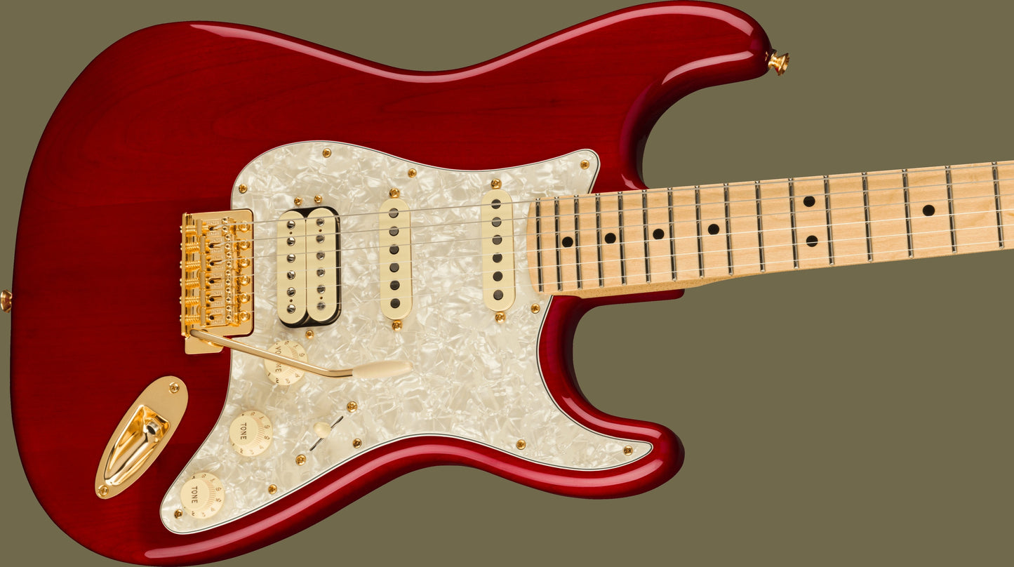 Fender Tash Sultana Stratocaster, Maple Fingerboard in Transparent Cherry