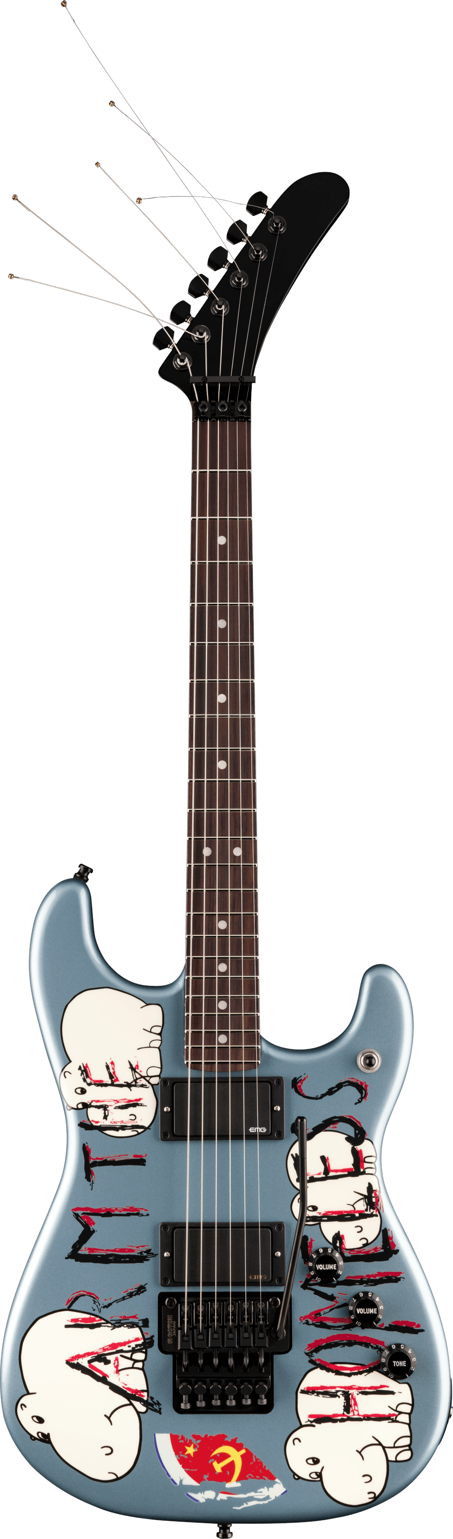 Fender Tom Morello Arm The Homeless Stratocaster, Rosewood Fingerboard, Electric Guitar in Blue Ice Metallic (December 10th)