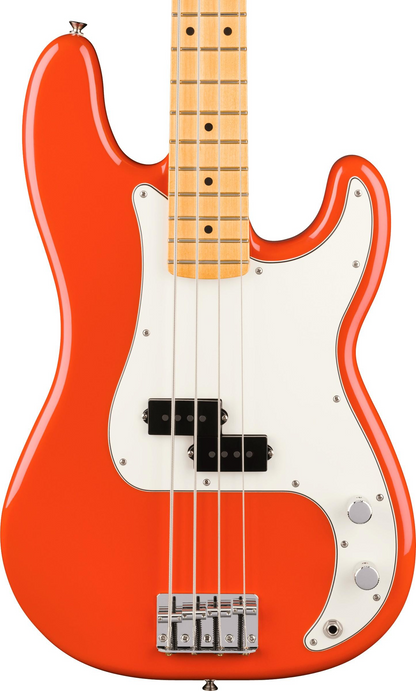 Fender Player II Precision Bass Guitar, Maple Fingerboard in Rallye Orange