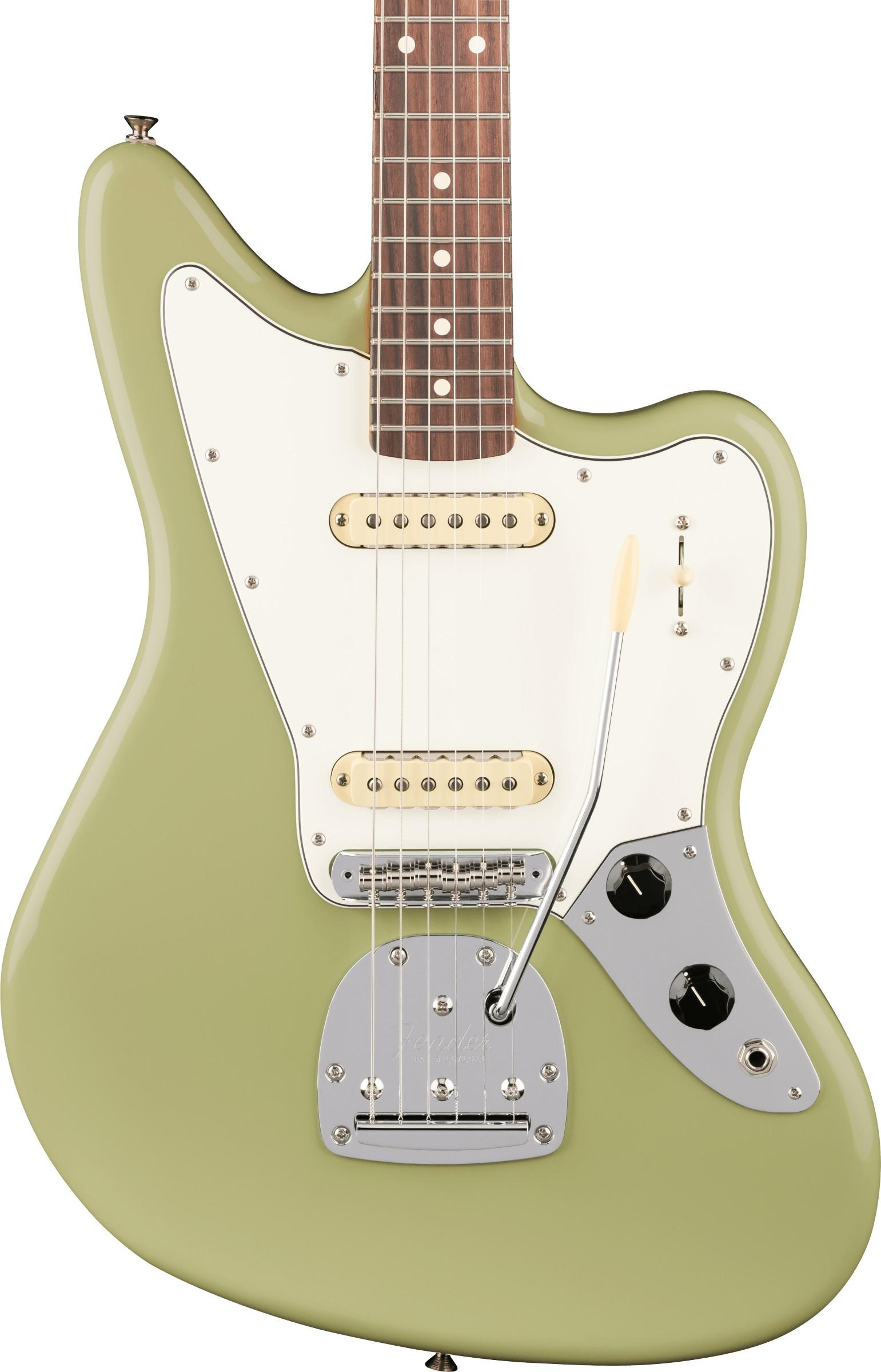 Fender Player II Jaguar Electric Guitar, Rosewood Fingerboard in Birch Green