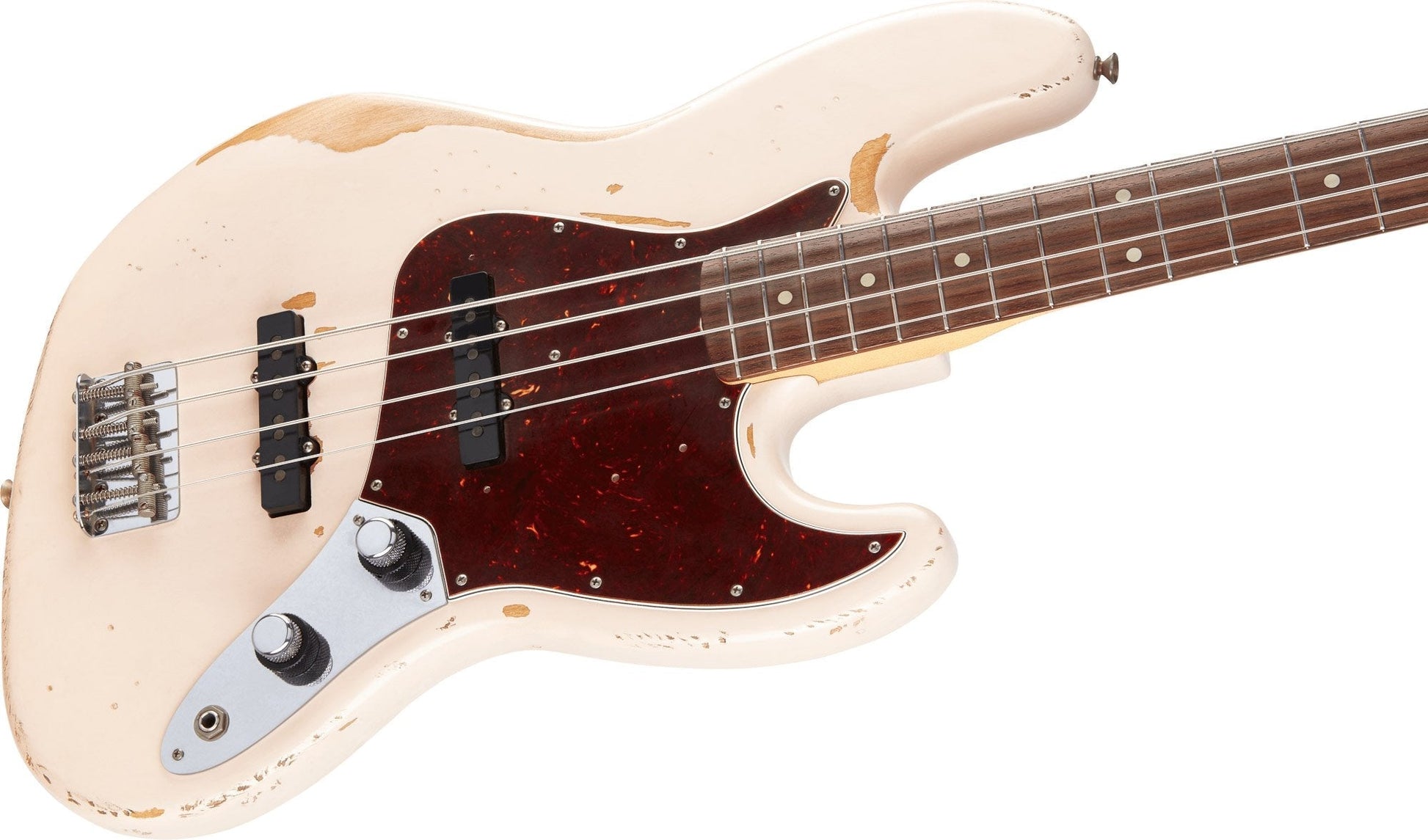 Fender Flea Jazz Bass, Rosewood Fingerboard in Roadworn Shell Pink