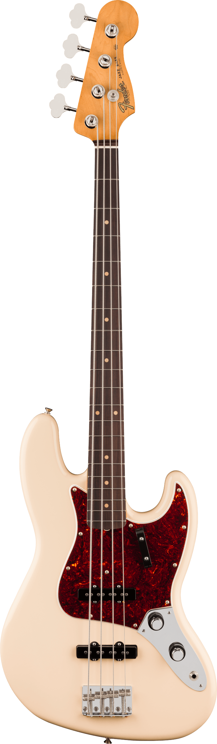 Fender Vintera III Early '60s Jazz Bass Guitar, Rosewood Fingerboard in Olympic White