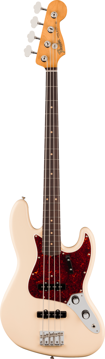 Fender Vintera III Early '60s Jazz Bass Guitar, Rosewood Fingerboard in Olympic White