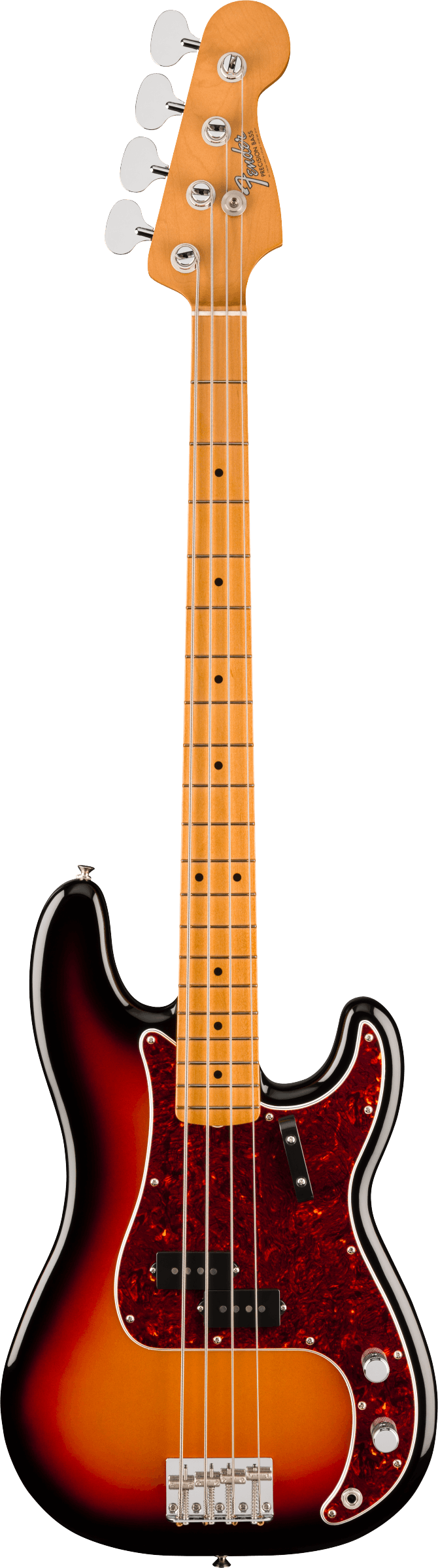 Fender Vintera III Late '60s Precision Bass Guitar, Maple Fingerboard in 3-Color Sunburst