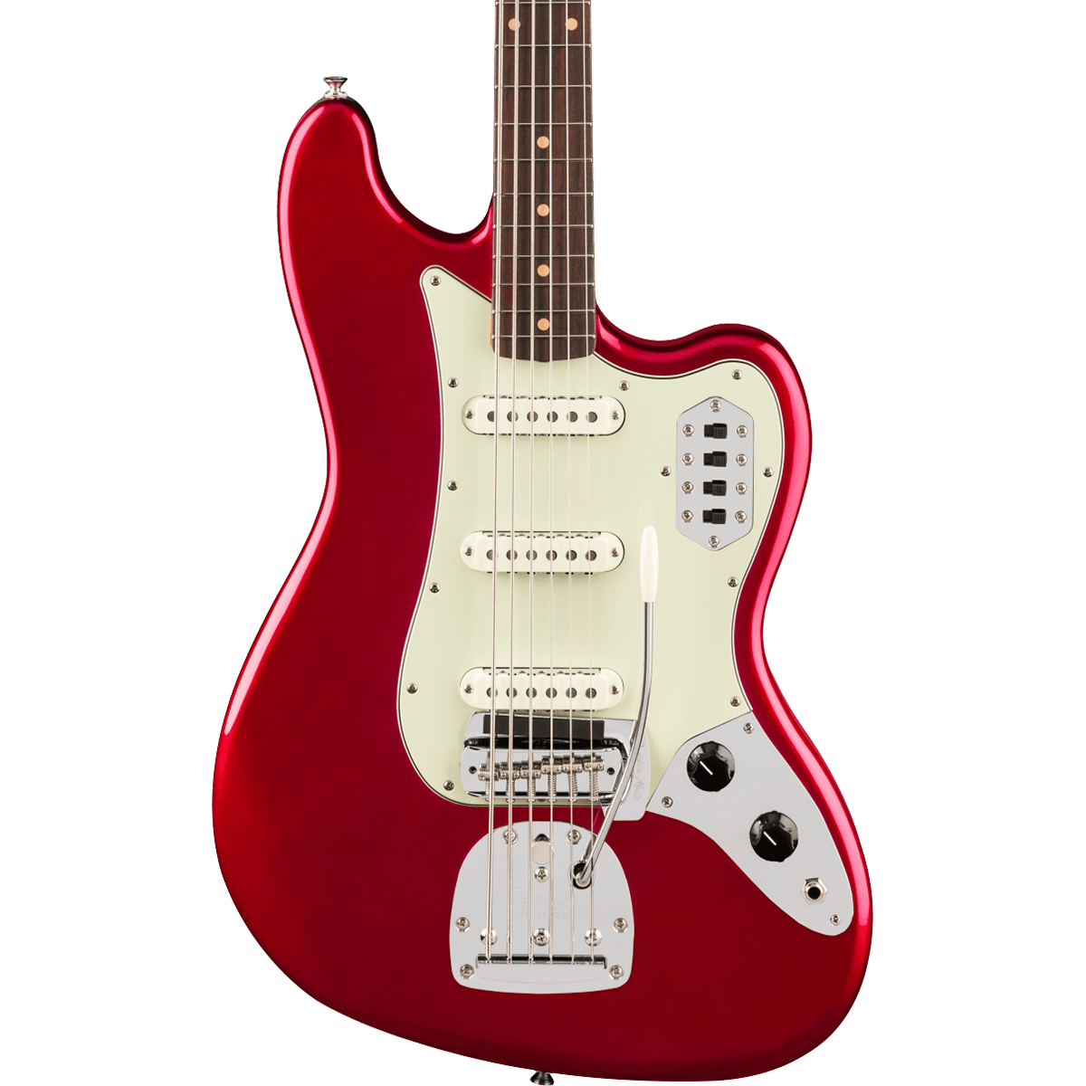 Fender Vintera III Early '60s Bass VI Electric Guitar, Rosewood Fingerboard in Candy Apple Red