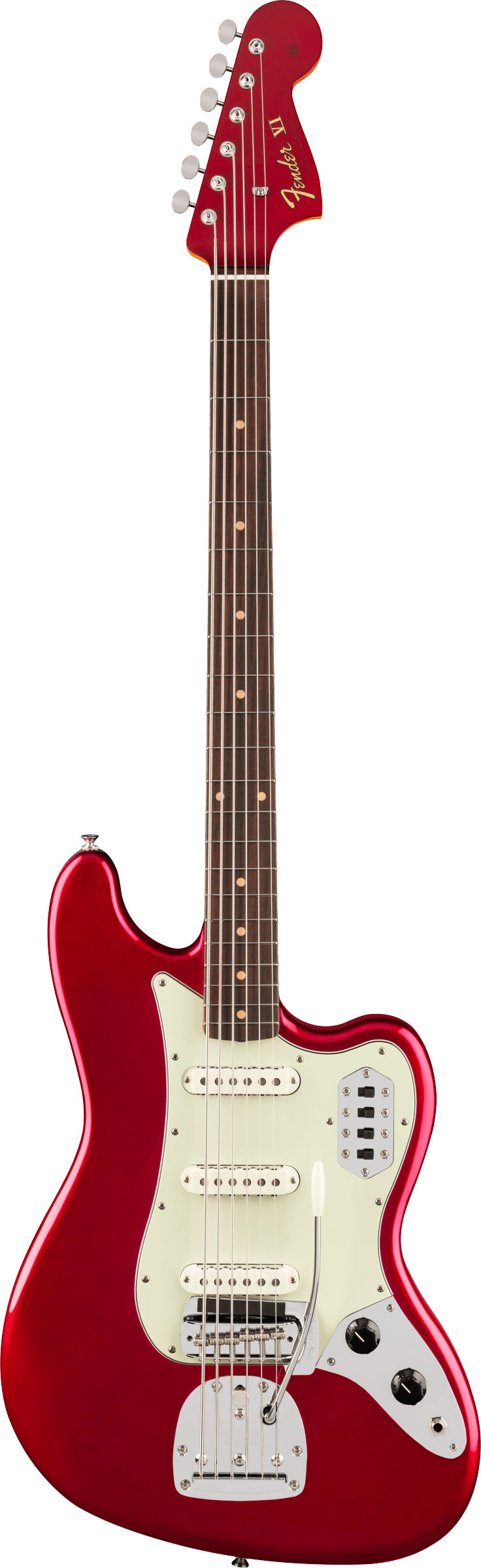 Fender Vintera III Early '60s Bass VI Electric Guitar, Rosewood Fingerboard in Candy Apple Red