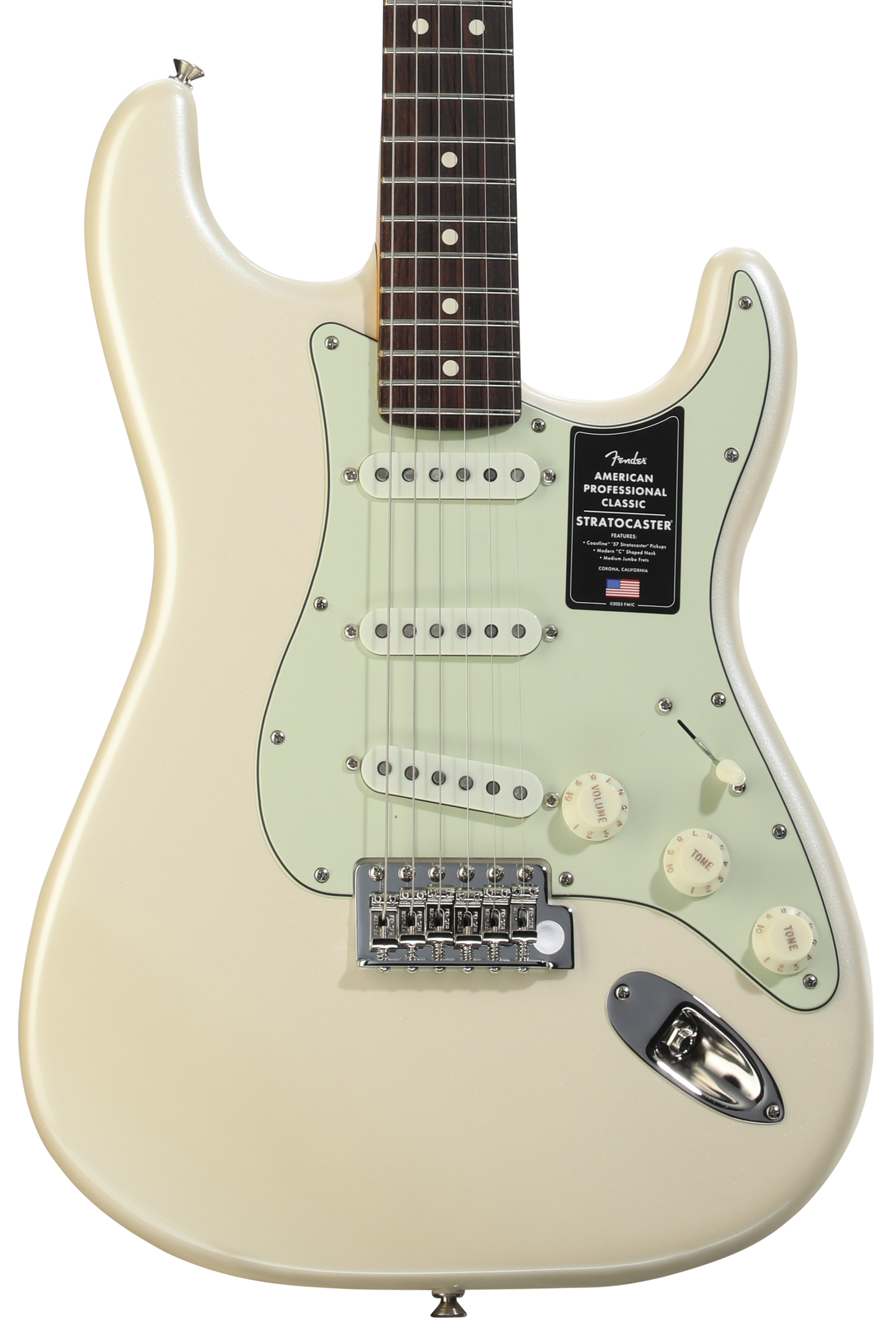 Fender Limited Edition American Pro Classic Stratocaster, Rosewood Fingerboard in Olympic Pearl