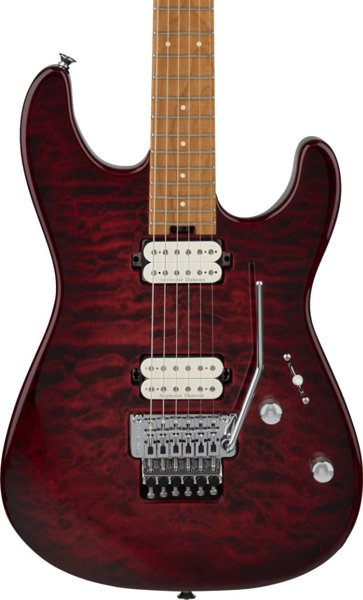Charvel Pro-Mod Plus San Dimas Style 1 HH FR CM, Carmalized Maple Fingerboard in Sangria Burst