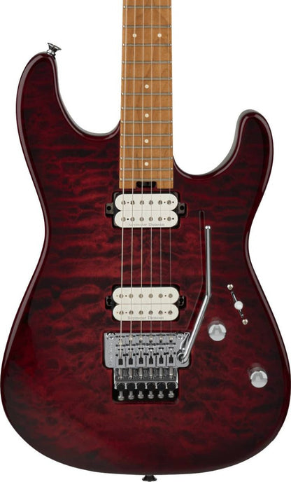 Charvel Pro-Mod Plus San Dimas Style 1 HH FR CM, Carmalized Maple Fingerboard in Sangria Burst