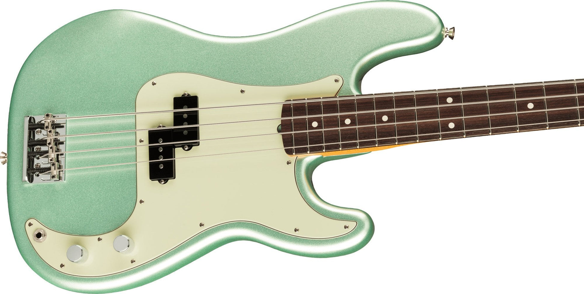 Fender American Professional II Precision Bass, Rosewood Fingerboard in Mystic Surf Green