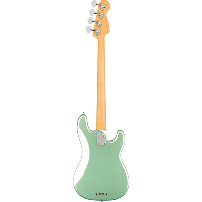 Fender American Professional II Precision Left Hand Bass, Maple Fingerboard in Mystic Surf Green