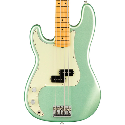 Fender American Professional II Precision Left Hand Bass, Maple Fingerboard in Mystic Surf Green