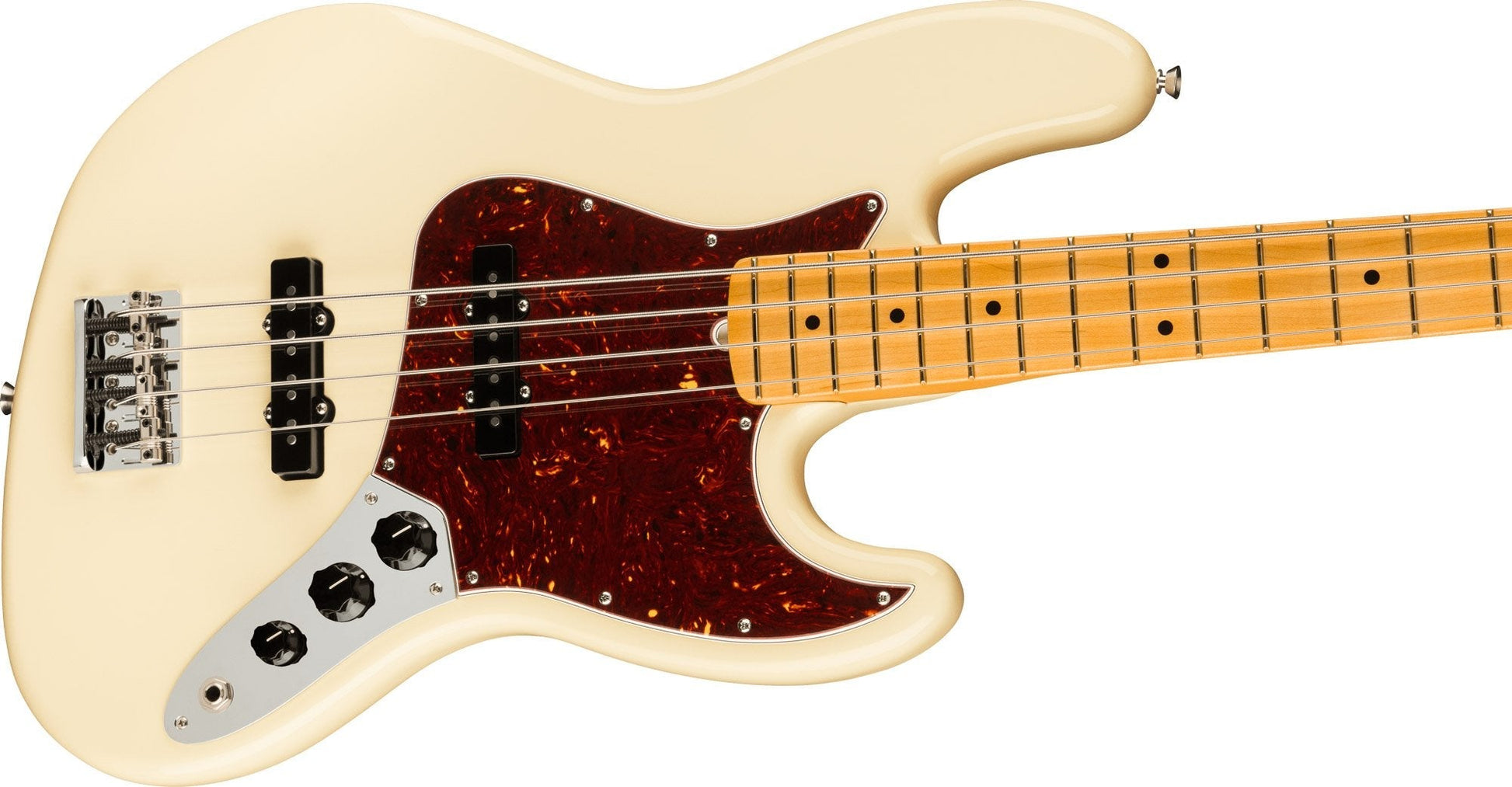 Fender American Professional II Jazz Bass®, Maple Fingerboard in Olympic White