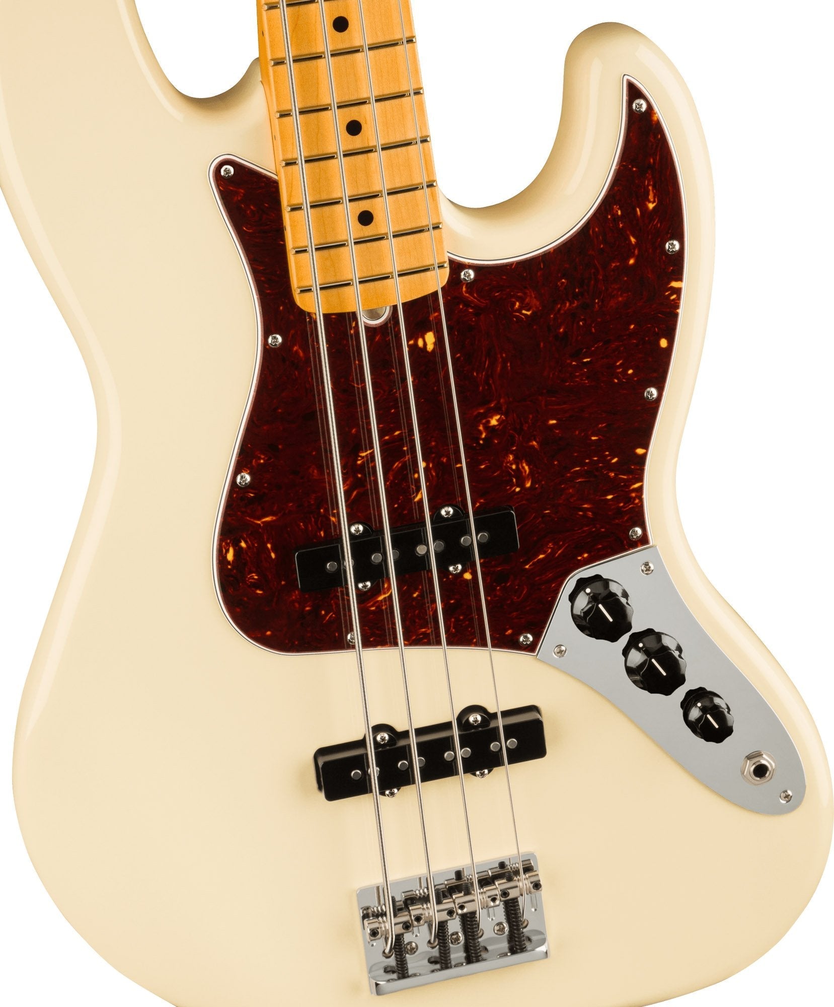 Fender American Professional II Jazz Bass®, Maple Fingerboard in Olympic White