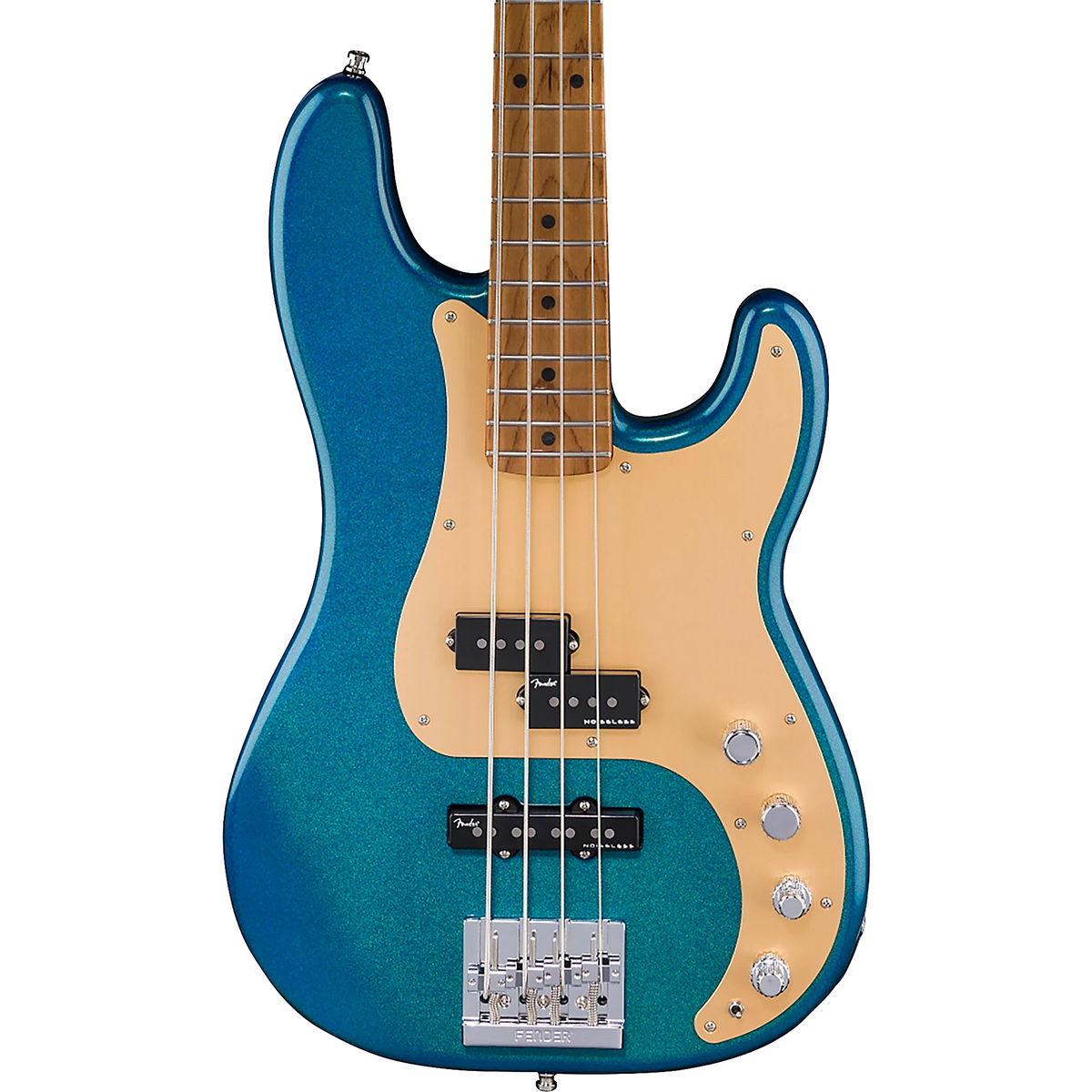 Fender Limited Edition American Ultra II Precision Bass, Roasted Maple Fingerboard in Aurora